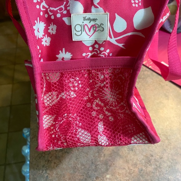 Thirty-One URU Keep It Caddy Floral Pink Tote Bag - Picture 4 of 8